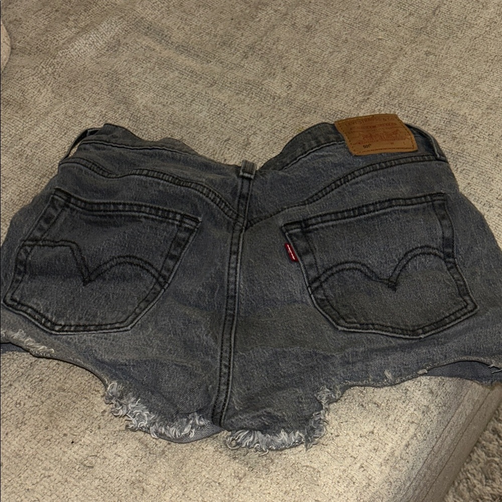 Levi's Women's Dark Gray Denim Shorts